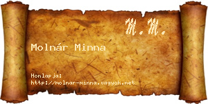 Molnár Minna névjegykártya